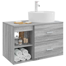 Badkamermeubelset 2 pcs Grijs Sonoma Bewerkt hout