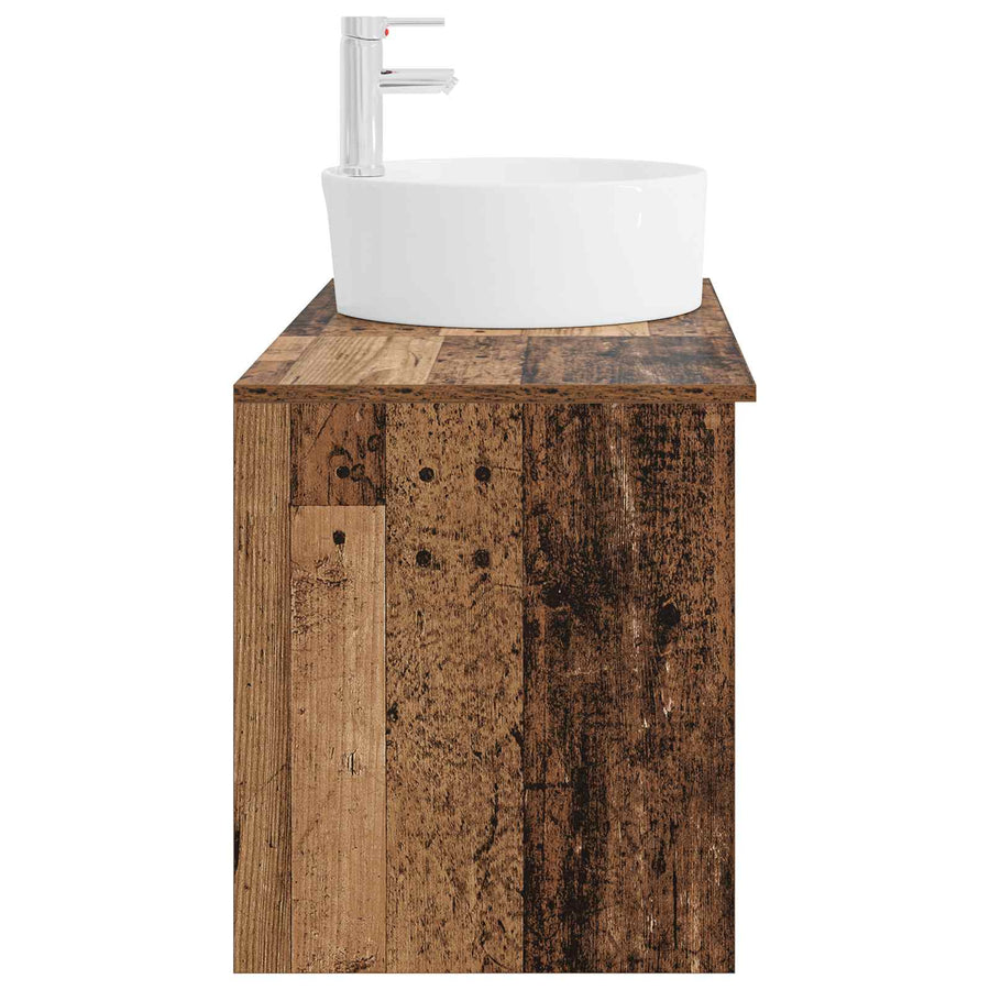 Badkamermeubelset 2 pcs Oud hout Bewerkt hout