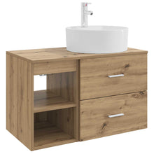 Badkamermeubelset 2 pcs Artisanaal eiken Bewerkt hout