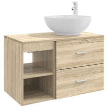 Badkamermeubelset 2 pcs Sonoma Eiken Bewerkt hout