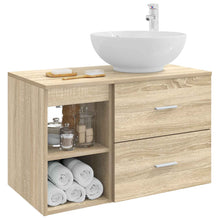 Badkamermeubelset 2 pcs Sonoma Eiken Bewerkt hout