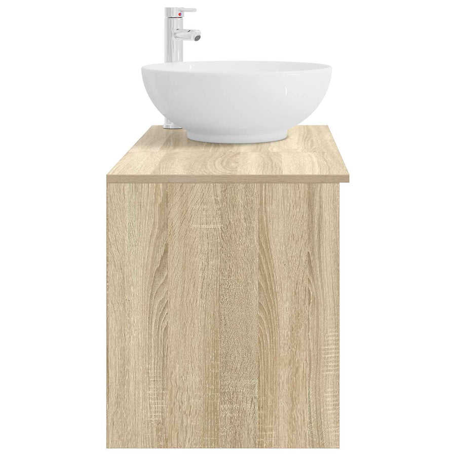 Badkamermeubelset 2 pcs Sonoma Eiken Bewerkt hout