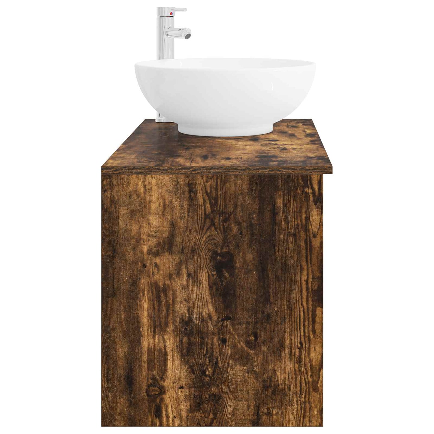 Badkamermeubelset 2 pcs Gerookt eiken Bewerkt hout