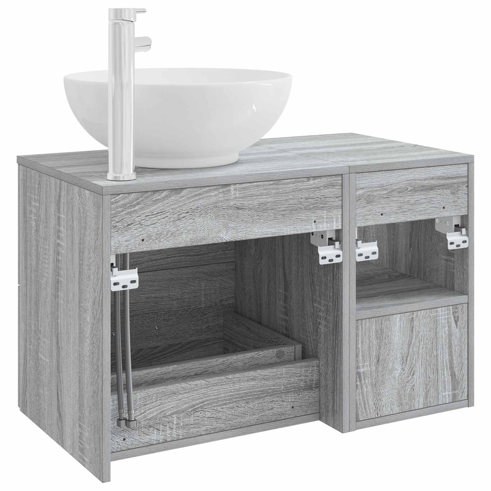 Badkamermeubelset 2 pcs Grijs Sonoma Bewerkt hout