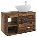Badkamermeubelset 2 pcs Oud hout Bewerkt hout