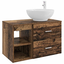 Badkamermeubelset 2 pcs Oud hout Bewerkt hout