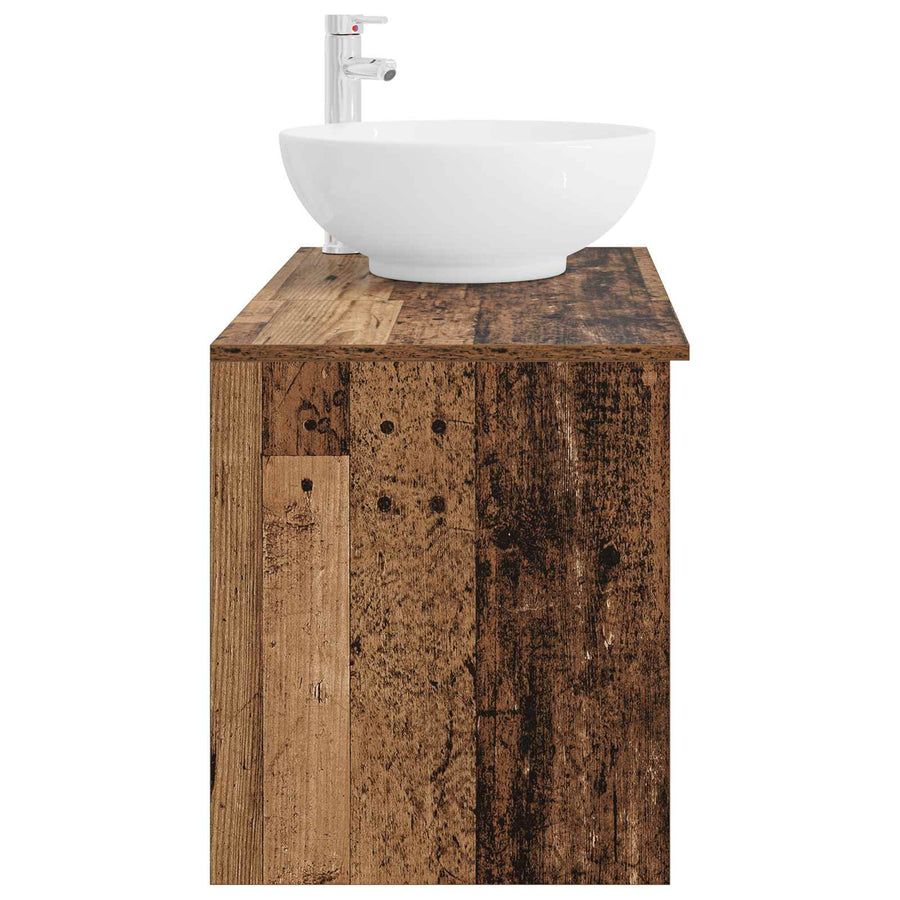 Badkamermeubelset 2 pcs Oud hout Bewerkt hout