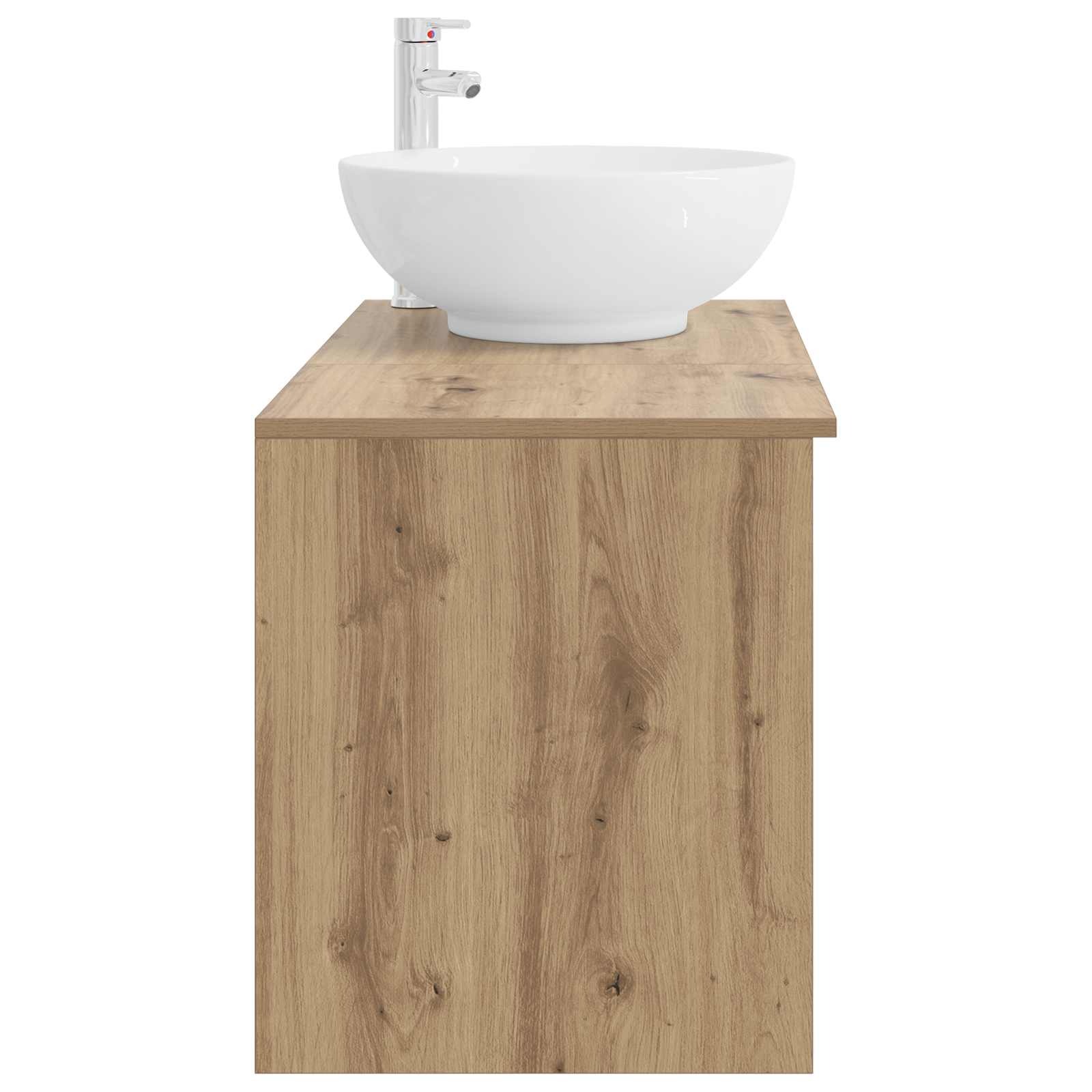 Badkamermeubelset 2 pcs Artisanaal eiken Bewerkt hout