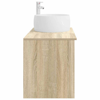 Badkamermeubelset 2 pcs Sonoma Eiken Bewerkt hout