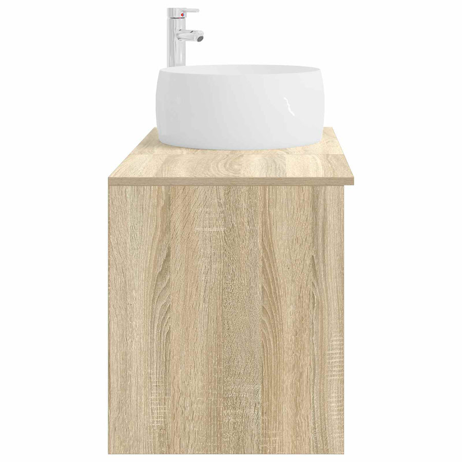 Badkamermeubelset 2 pcs Sonoma Eiken Bewerkt hout