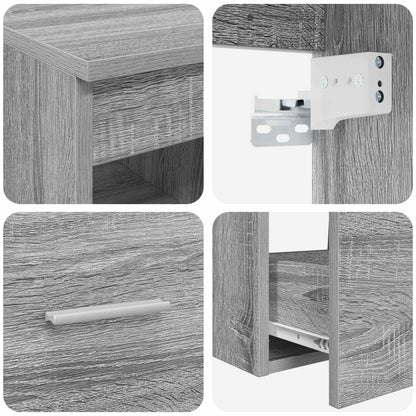 Badkamermeubelset 2 pcs Grijs Sonoma Bewerkt hout