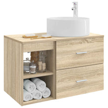 Badkamermeubelset 2 pcs Sonoma Eiken Bewerkt hout