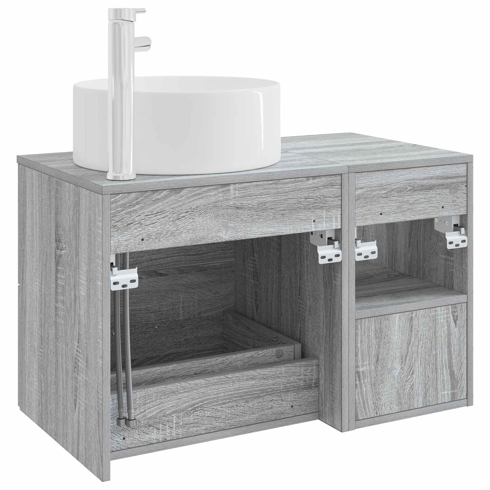 Badkamermeubelset 2 pcs Grijs Sonoma Bewerkt hout