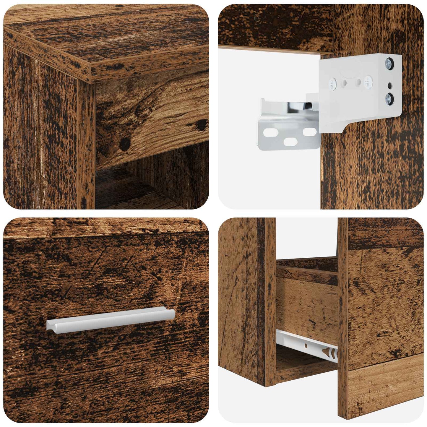Badkamermeubelset 2 pcs Oud hout Bewerkt hout