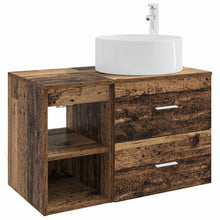 Badkamermeubelset 2 pcs Oud hout Bewerkt hout