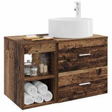 Badkamermeubelset 2 pcs Oud hout Bewerkt hout