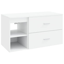 Badkamermeubelset 2 pcs Wit Bewerkt hout