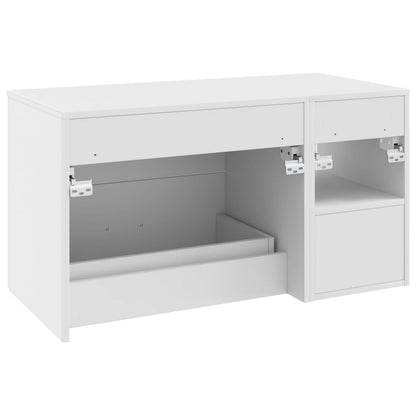 Badkamermeubelset 2 pcs Wit Bewerkt hout
