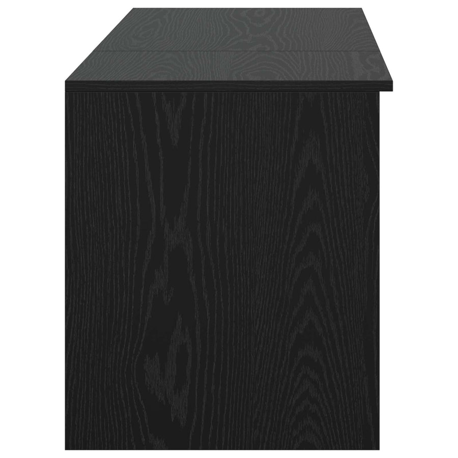 Badkamermeubelset 2 pcs Zwart eiken Bewerkt hout