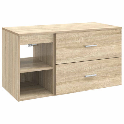 Badkamermeubelset 2 pcs Sonoma Eiken Bewerkt hout