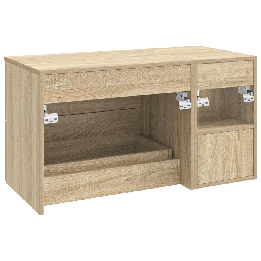 Badkamermeubelset 2 pcs Sonoma Eiken Bewerkt hout