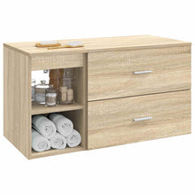 Badkamermeubelset 2 pcs Sonoma Eiken Bewerkt hout