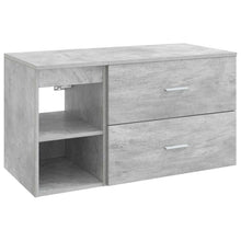 Badkamermeubelset 2 pcs Betongrijs Bewerkt hout