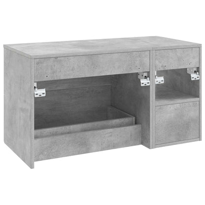 Badkamermeubelset 2 pcs Betongrijs Bewerkt hout