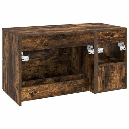 Badkamermeubelset 2 pcs Gerookt eiken Bewerkt hout