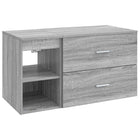 Badkamermeubelset 2 stuks grijs bewerkt hout wandmontage