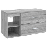 Badkamermeubelset 2 stuks grijs bewerkt hout wandmontage