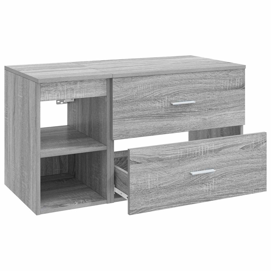 Badkamermeubelset 2 pcs Grijs Sonoma Bewerkt hout