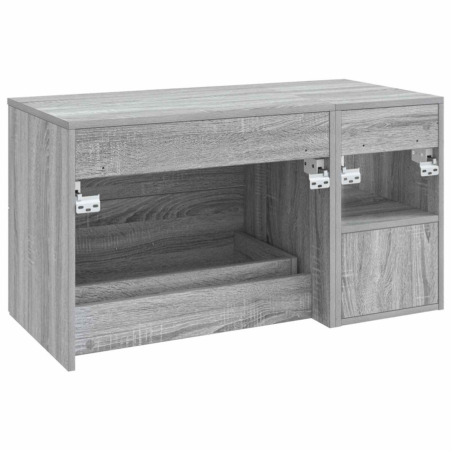 Badkamermeubelset 2 pcs Grijs Sonoma Bewerkt hout