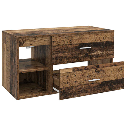 Badkamermeubelset 2 pcs Oud hout Bewerkt hout