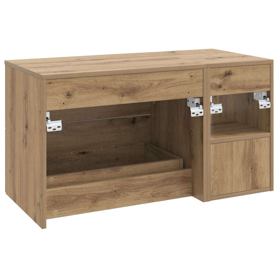 Badkamermeubelset 2 pcs Artisanaal eiken Bewerkt hout