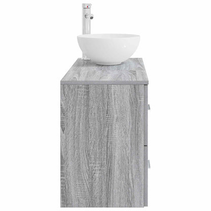 Badkamermeubelset 2 pcs Grijs Sonoma Bewerkt hout