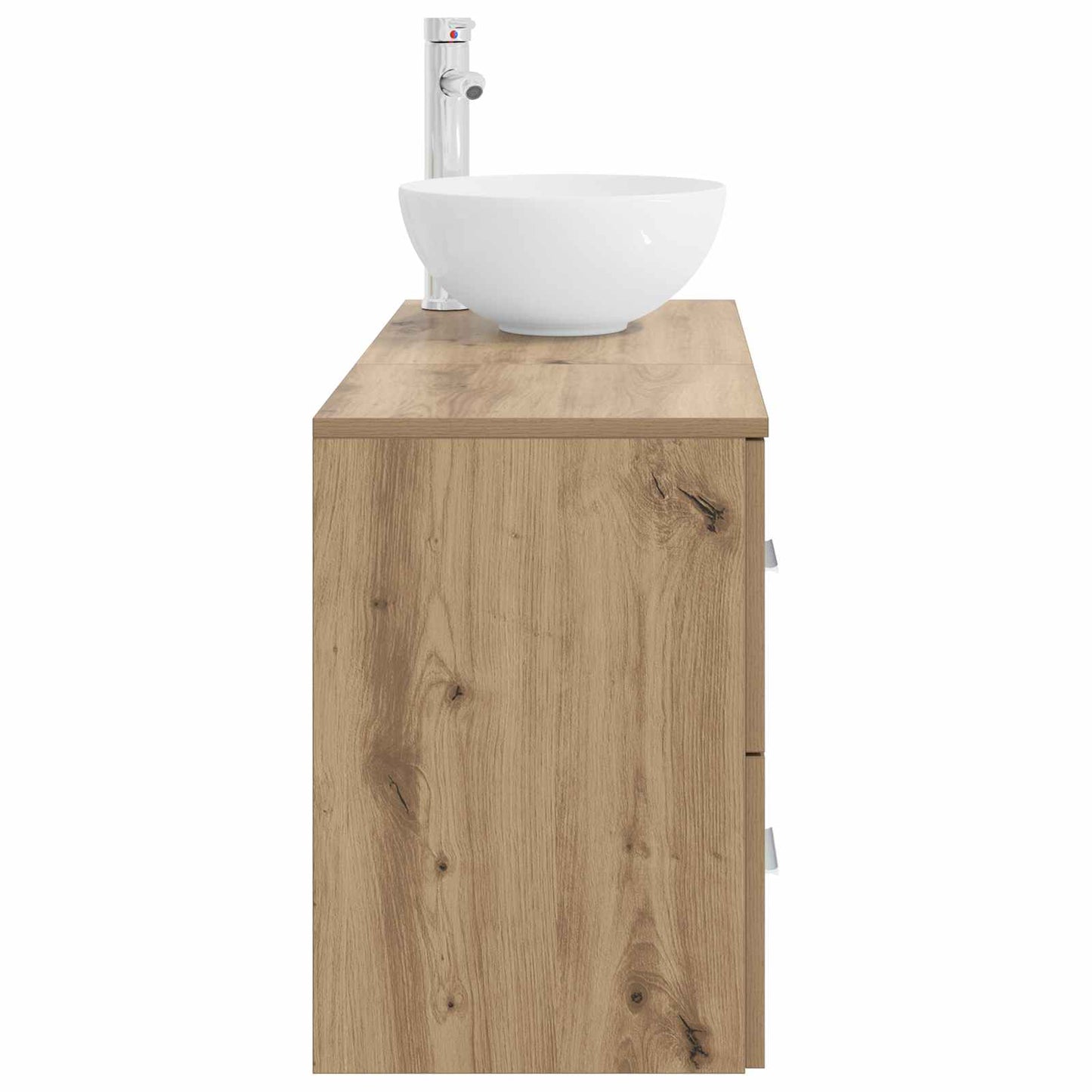 Badkamermeubelset 2 pcs Artisanaal eiken Bewerkt hout