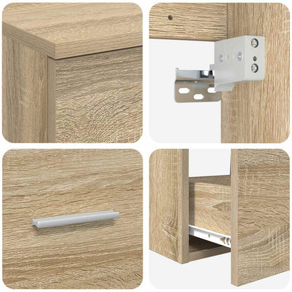 Badkamermeubelset 2 pcs Sonoma Eiken Bewerkt hout
