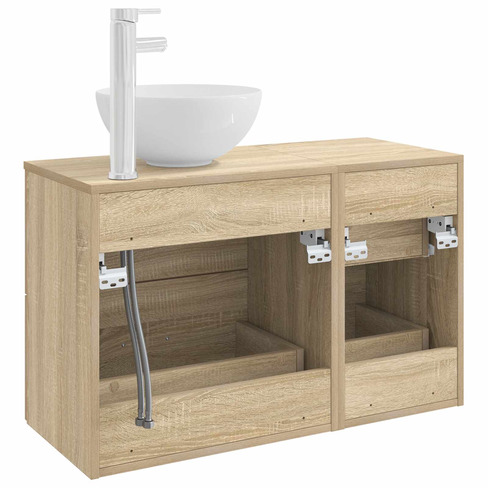 Badkamermeubelset 2 pcs Sonoma Eiken Bewerkt hout