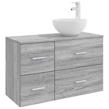 Badkamermeubelset 2 pcs Grijs Sonoma Bewerkt hout