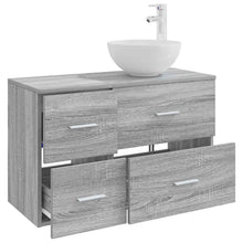 Badkamermeubelset 2 pcs Grijs Sonoma Bewerkt hout