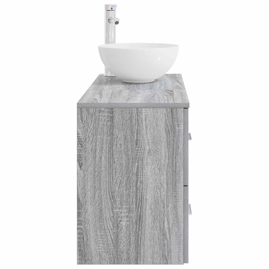 Badkamermeubelset 2 pcs Grijs Sonoma Bewerkt hout