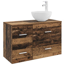 Badkamermeubelset 2 pcs Oud hout Bewerkt hout