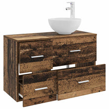 Badkamermeubelset 2 pcs Oud hout Bewerkt hout