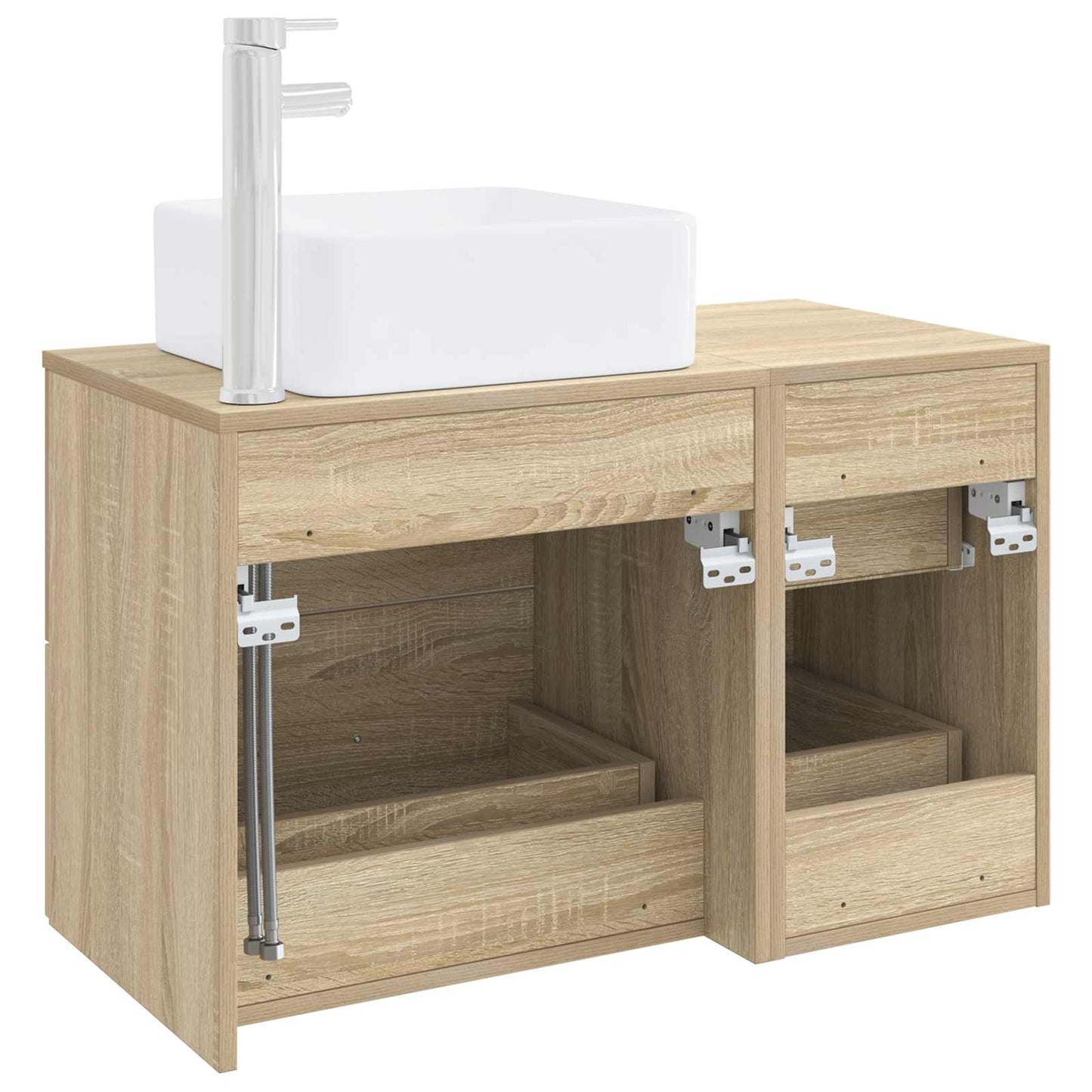 Badkamermeubelset 2 pcs Sonoma Eiken Bewerkt hout