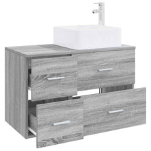 Badkamermeubelset 2 pcs Grijs Sonoma Bewerkt hout