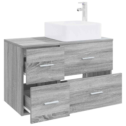 Badkamermeubelset 2 pcs Grijs Sonoma Bewerkt hout
