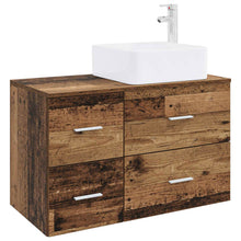 Badkamermeubelset 2 pcs Oud hout Bewerkt hout