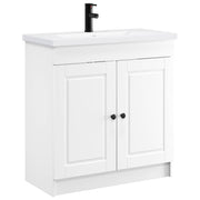 Badkamermeubelset 56x37.5x81 cm wit bewerkt hout
