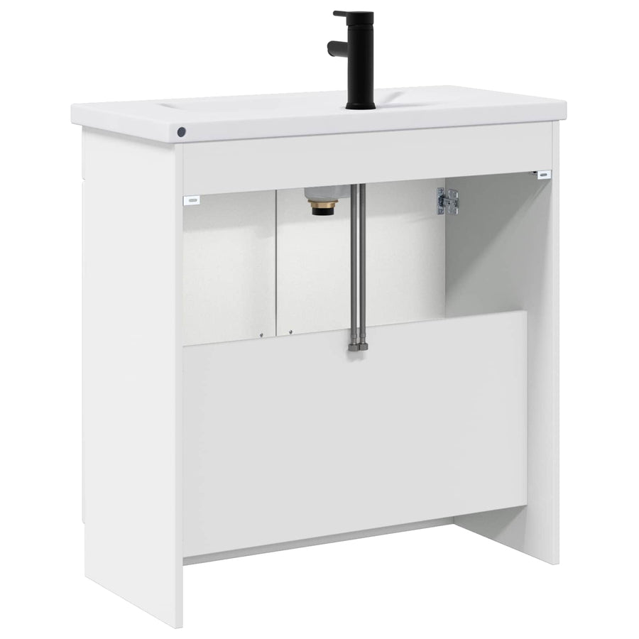 Badkamermeubelset Wit 56 x 37,5 x 81 cm Bewerkt hout